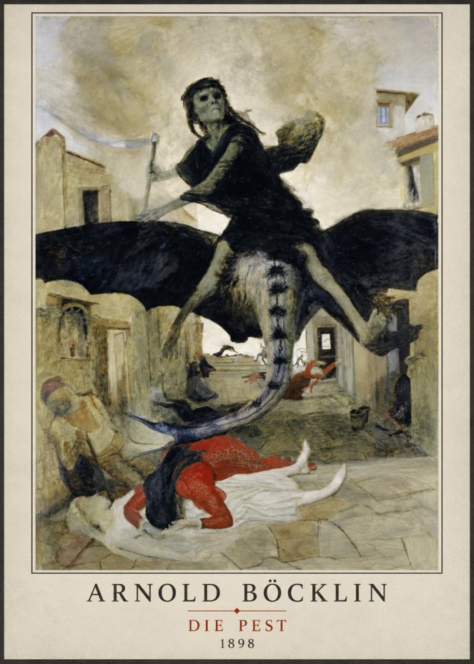 Arnold Böcklin Die Pest II No3 - Póster