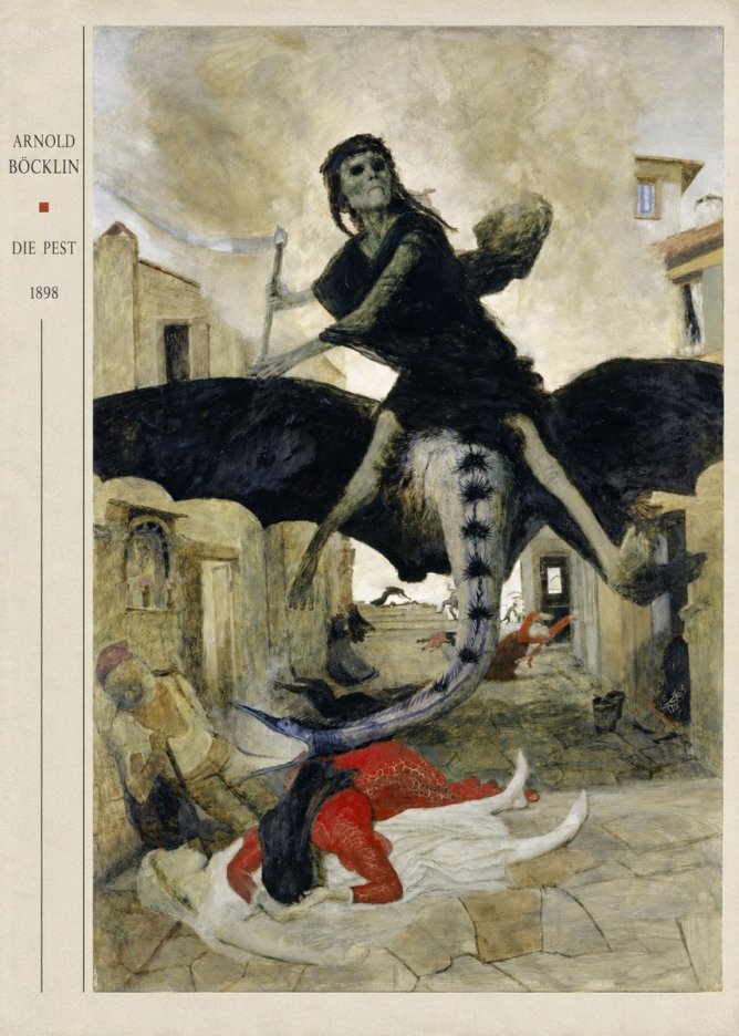 Arnold Böcklin Die Pest II No4 - Póster