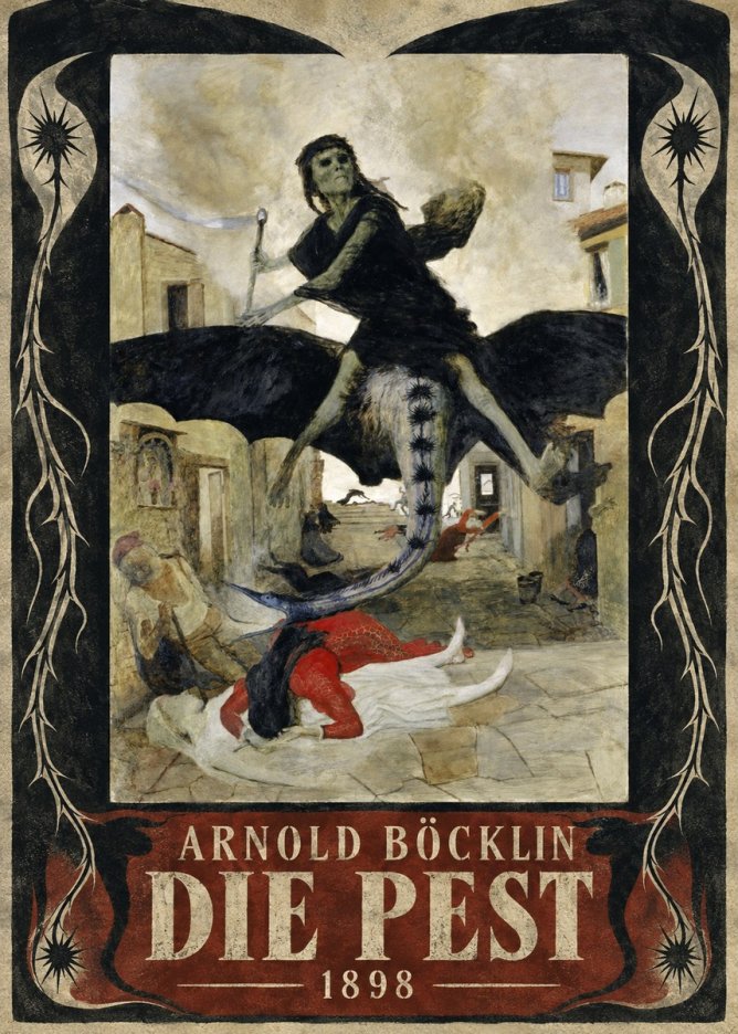 Arnold Böcklin Die Pest II No5 - Póster