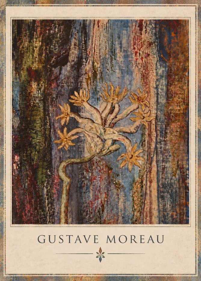 Gustave Moreau Fleur Mystérieuse No4 - Póster