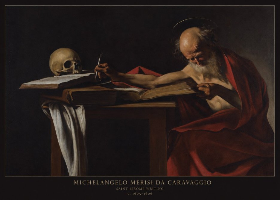 Michelangelo Merisi da Caravaggio Saint Jerome Writing I No6 - Póster