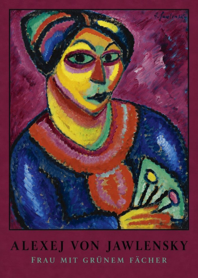 Alexej von Jawlensky Frau Mit Grünem Fächer No4 - Póster
