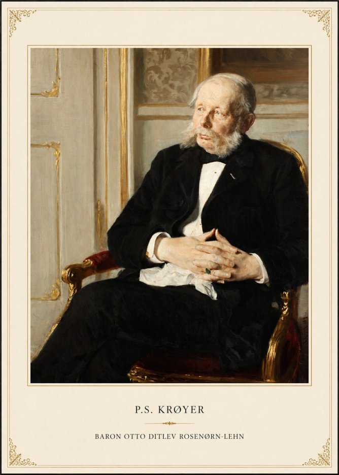 P.S. Krøyer Baron Otto Ditlev Rosenørn-lehn No4 - Póster