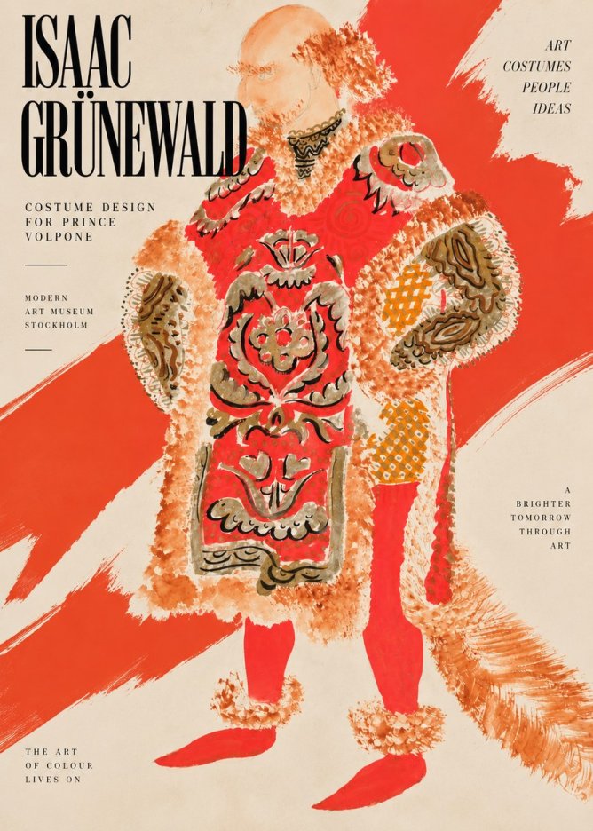Isaac Grünewald Costume Design for a Theatre Production No3 - Póster