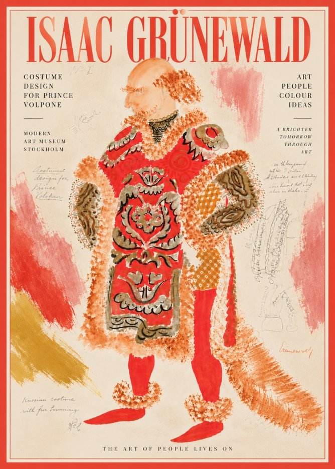 Isaac Grünewald Costume Design for a Theatre Production No6 - Póster
