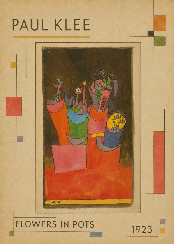 Paul Klee Flowers in Pots No1 - Póster