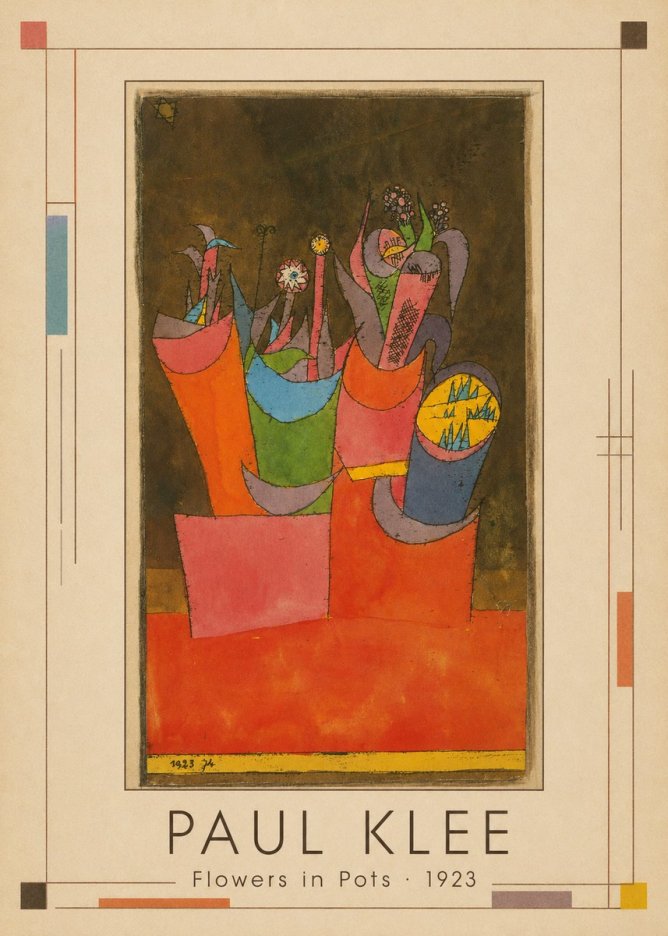 Paul Klee Flowers in Pots No6 - Póster
