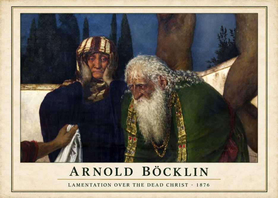 Arnold Böcklin Lamentation over the Dead Christ No1 - Póster