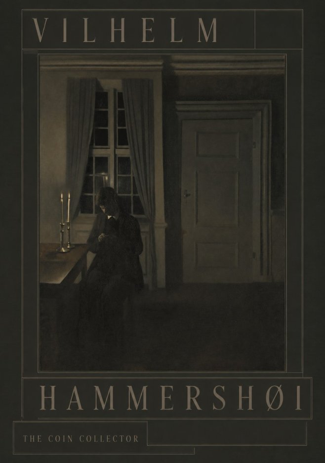Vilhelm Hammershøi The Coin Collector No3 - Póster