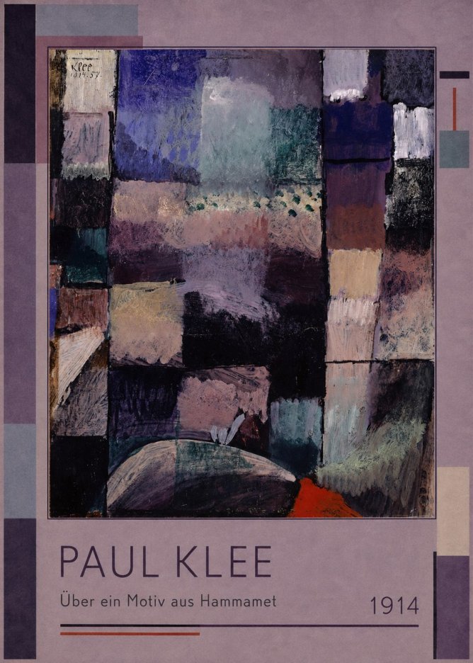Paul Klee Über Ein Motiv Aus Hammamet No1 - Póster