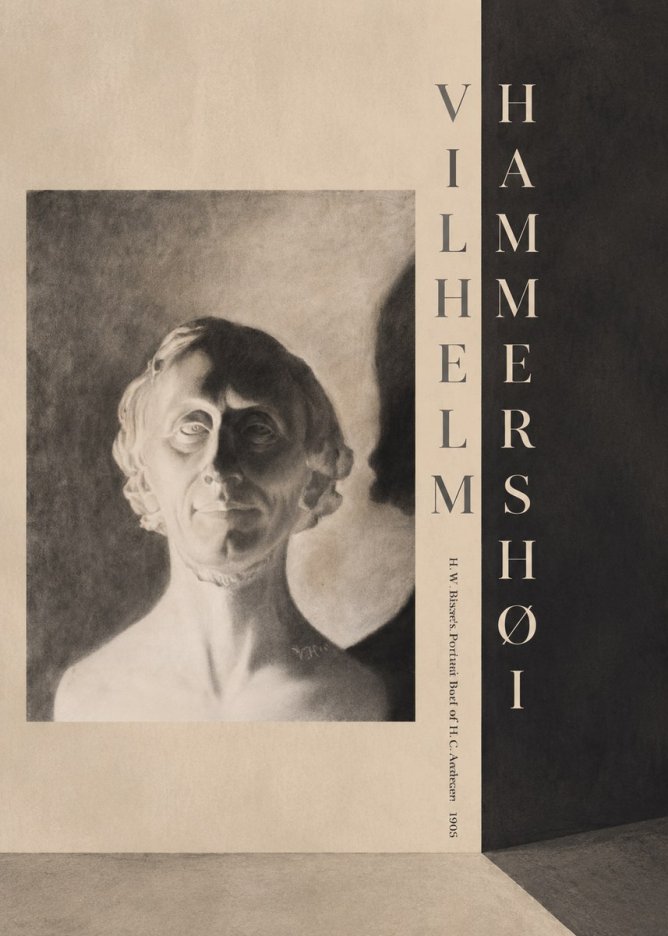 Vilhelm Hammershøi H. W. Bissen's Portrait Bust of H. C. Andersen No6 - Póster