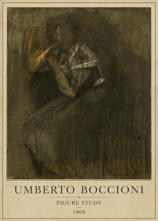 Umberto Boccioni Figure Study I No1 - Póster