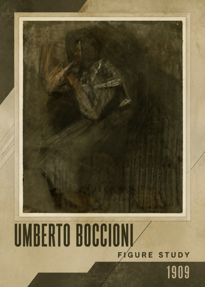 Umberto Boccioni Figure Study I No2 - Póster
