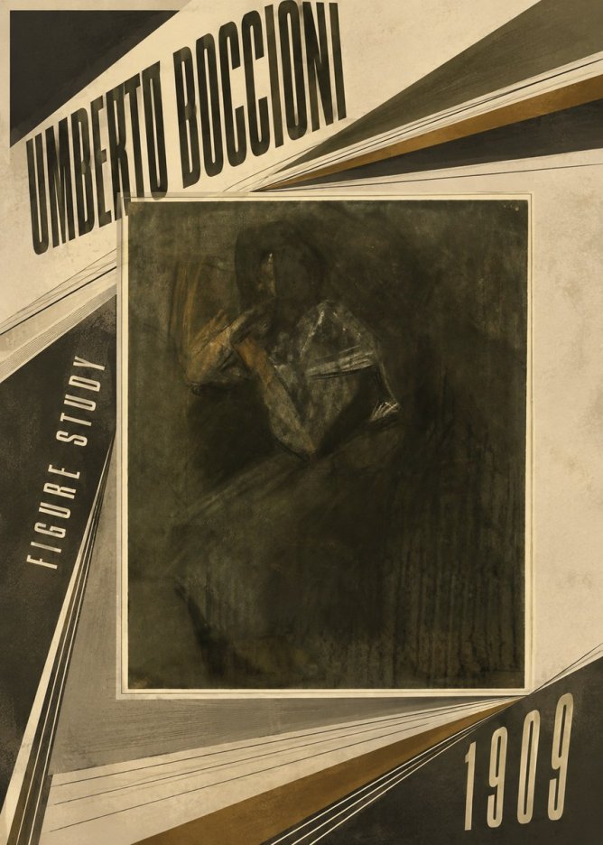 Umberto Boccioni Figure Study I No5 - Póster