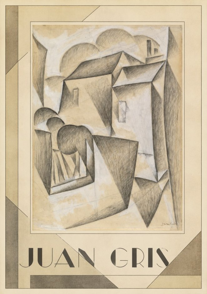 Juan Gris Houses in Paris No1 - Póster