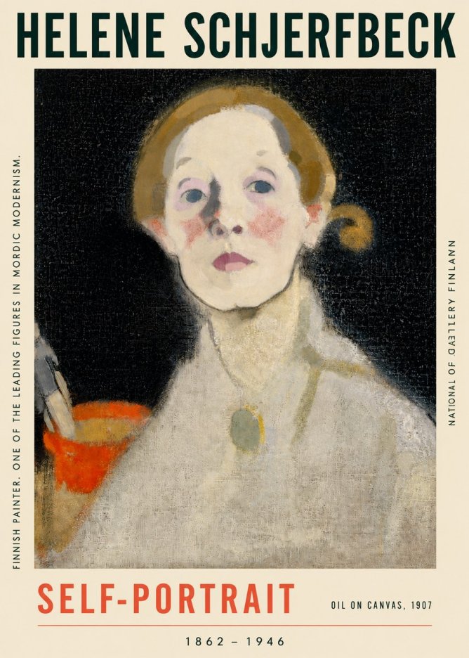 Helene Schjerfbeck Self-portrait No4 - Póster