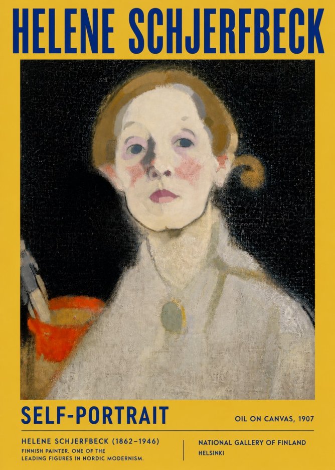 Helene Schjerfbeck Self-portrait No5 - Póster