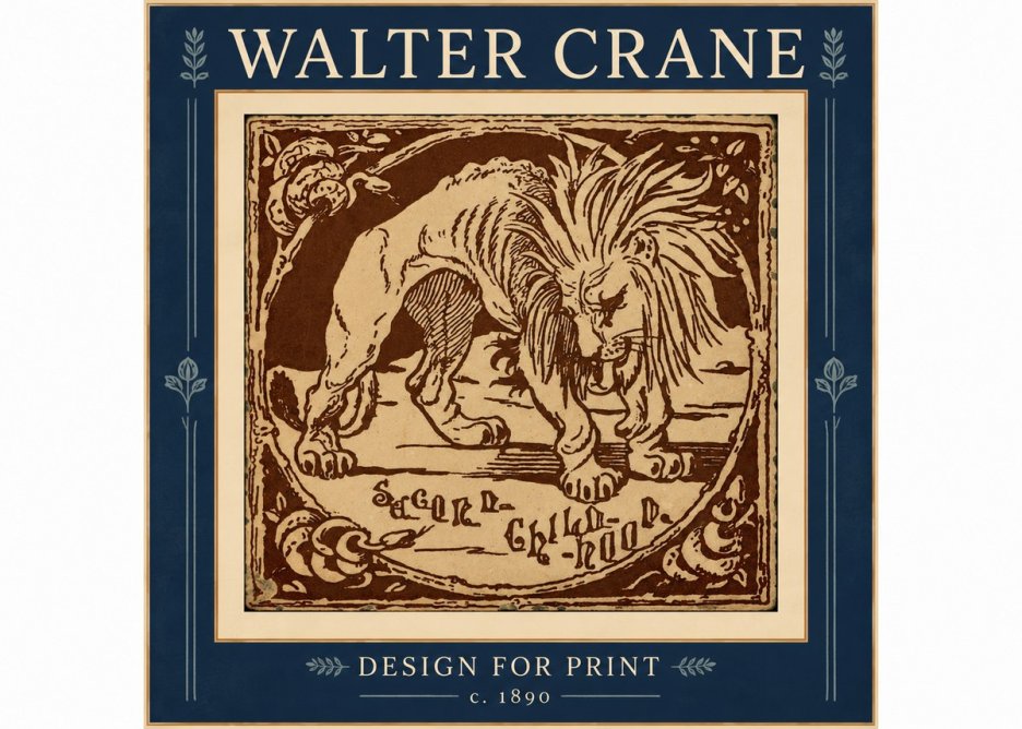 Walter Crane Sacred Childhood No4 - Póster
