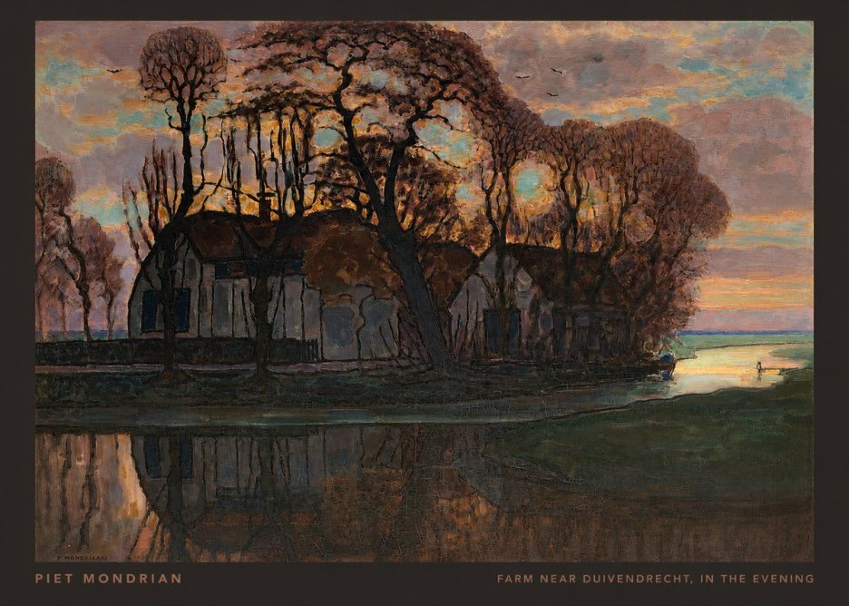 Piet Mondrian Farm Near Duivendrecht, in the Evening No6 - Póster