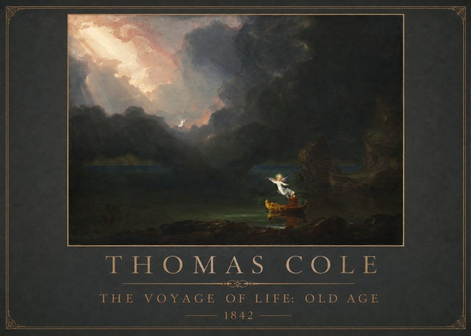 Thomas Cole The Voyage of Life: Old Age III No1 - Póster