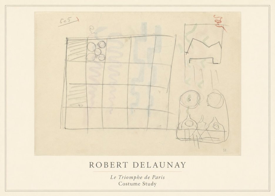 Robert Delaunay Le Triomphe De Paris - Costume Study No4 - Póster
