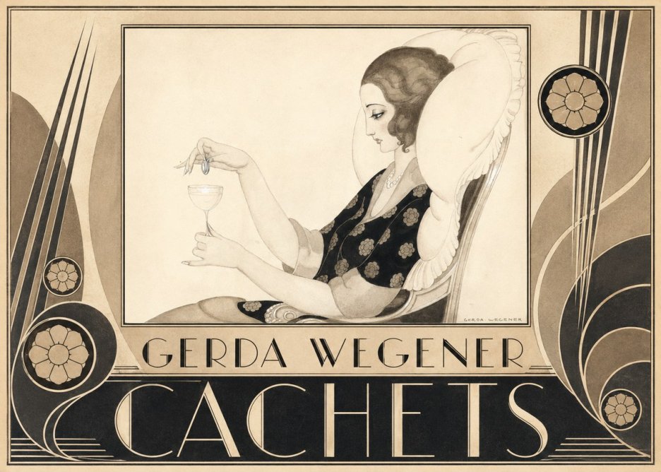 Gerda Wegener Cachets No6 - Póster