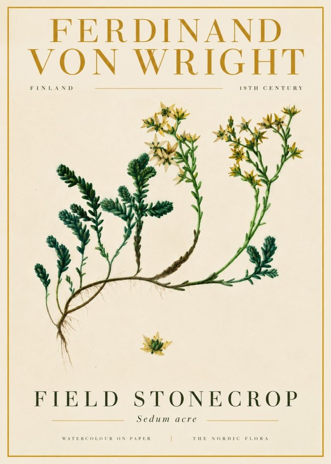 Ferdinand von Wright Botanical Study No6 - Póster