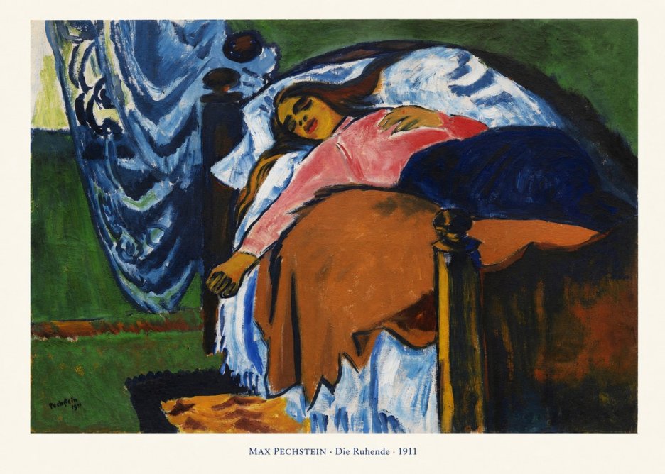 Max Pechstein Die Ruhende No6 - Póster