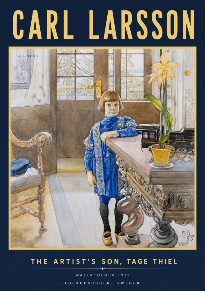 Carl Larsson The Artist's Son, Tage Thiel No4 - Póster