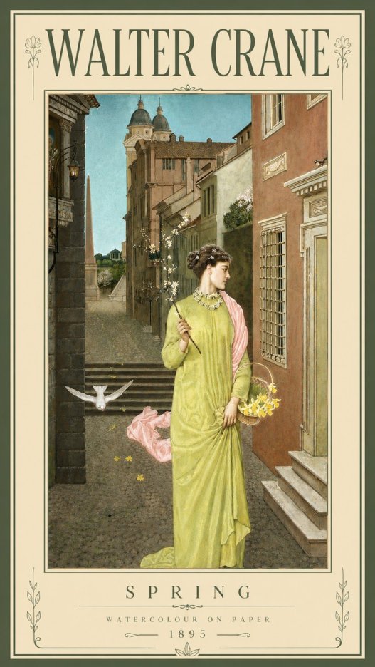 Walter Crane Spring No6 - Póster