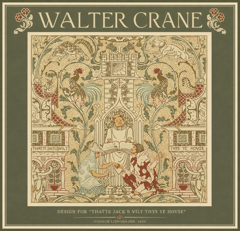 Walter Crane Design for "Thatte Jack B Vilt Thys Ye Hovse" No5 - Póster