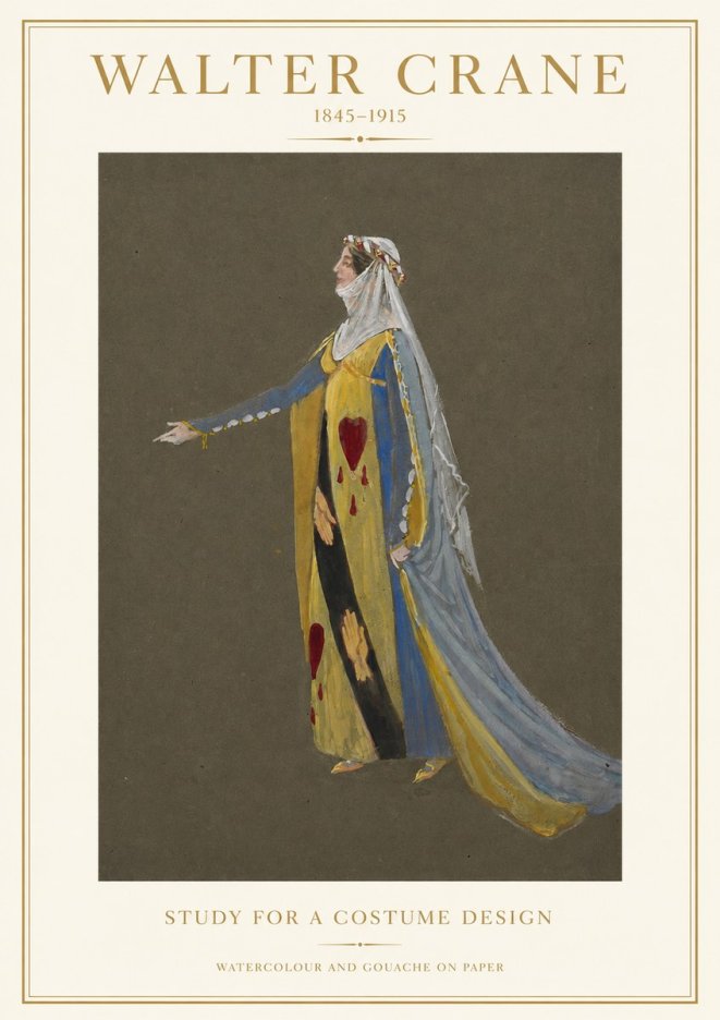 Walter Crane Study for a Costume Design No1 - Póster