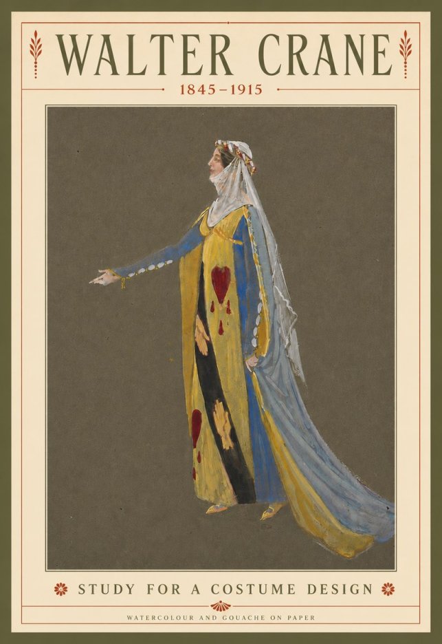 Walter Crane Study for a Costume Design No3 - Póster