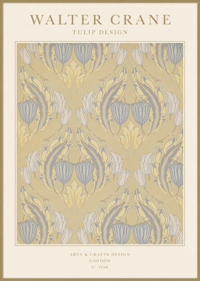 Walter Crane Tulip Design I No1 - Póster