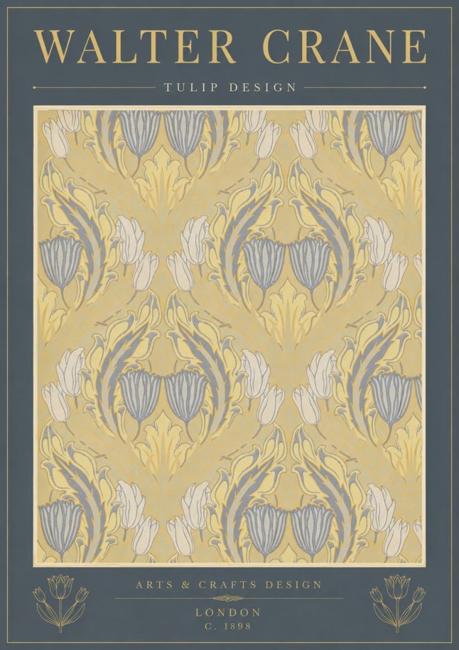 Walter Crane Tulip Design I No6 - Póster