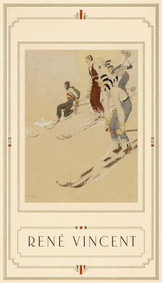 René Vincent Skiers No3 - Póster