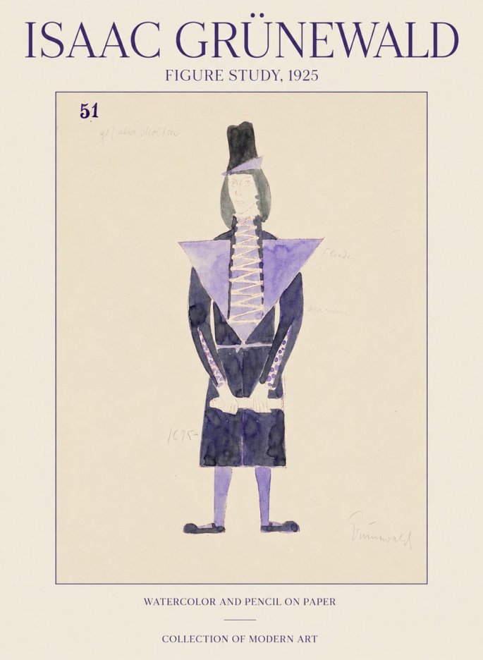 Isaac Grünewald Figure Study, 1925 No1 - Póster