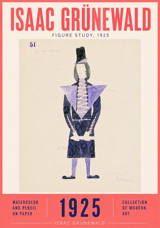 Isaac Grünewald Figure Study, 1925 No4 - Póster