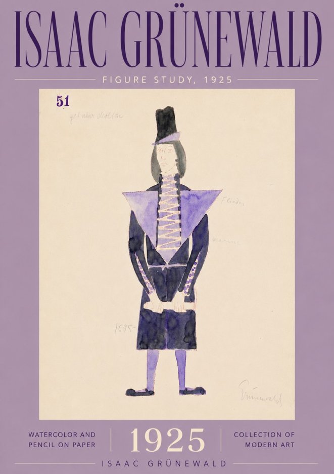 Isaac Grünewald Figure Study, 1925 No5 - Póster