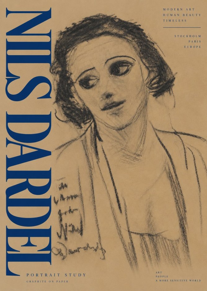 Nils Dardel Portrait Study No3 - Póster