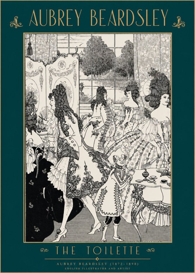 Aubrey Beardsley The Toilette No2 - Póster