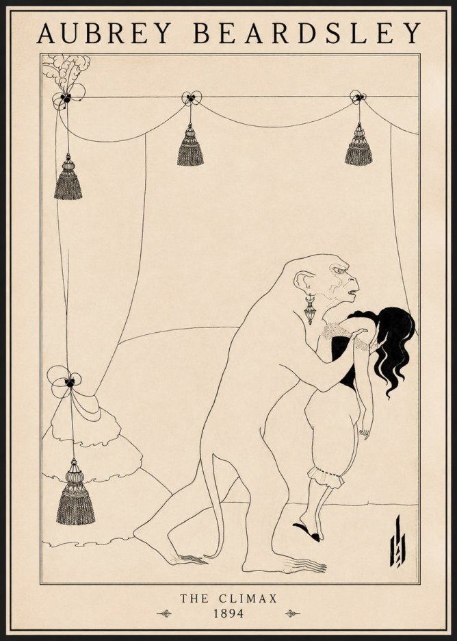 Aubrey Beardsley The Climax No1 - Póster