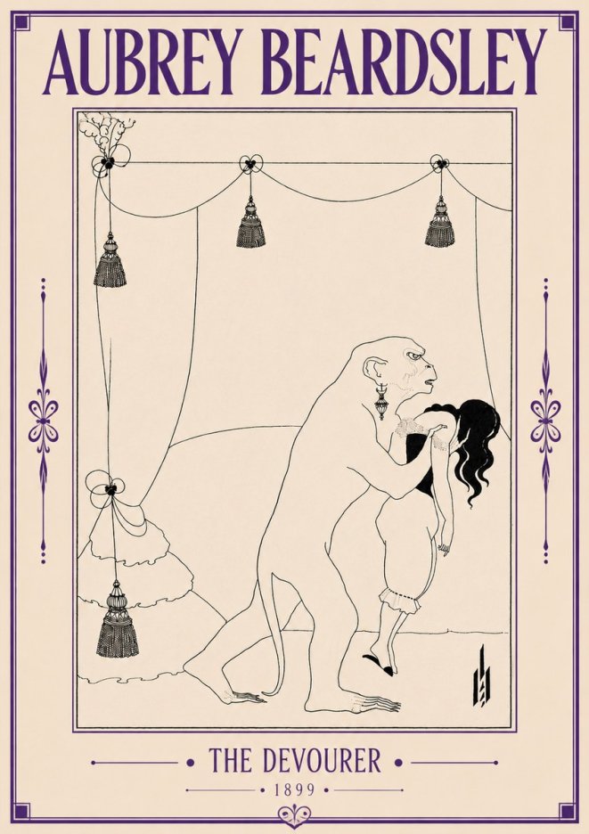 Aubrey Beardsley The Climax No6 - Póster