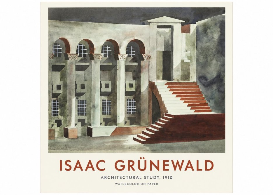 Isaac Grünewald Architectural Study, 1910 No1 - Póster