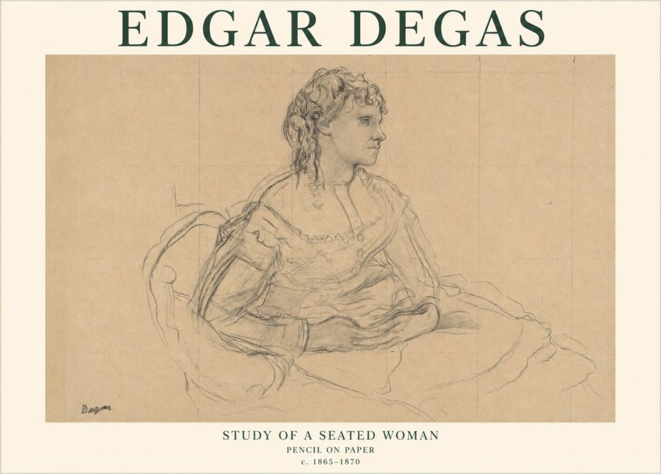 Edgar Degas Study of a Seated Woman No1 - Póster