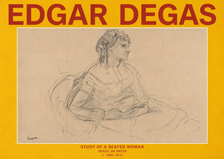 Edgar Degas Study of a Seated Woman No2 - Póster