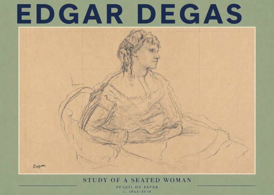 Edgar Degas Study of a Seated Woman No3 - Póster