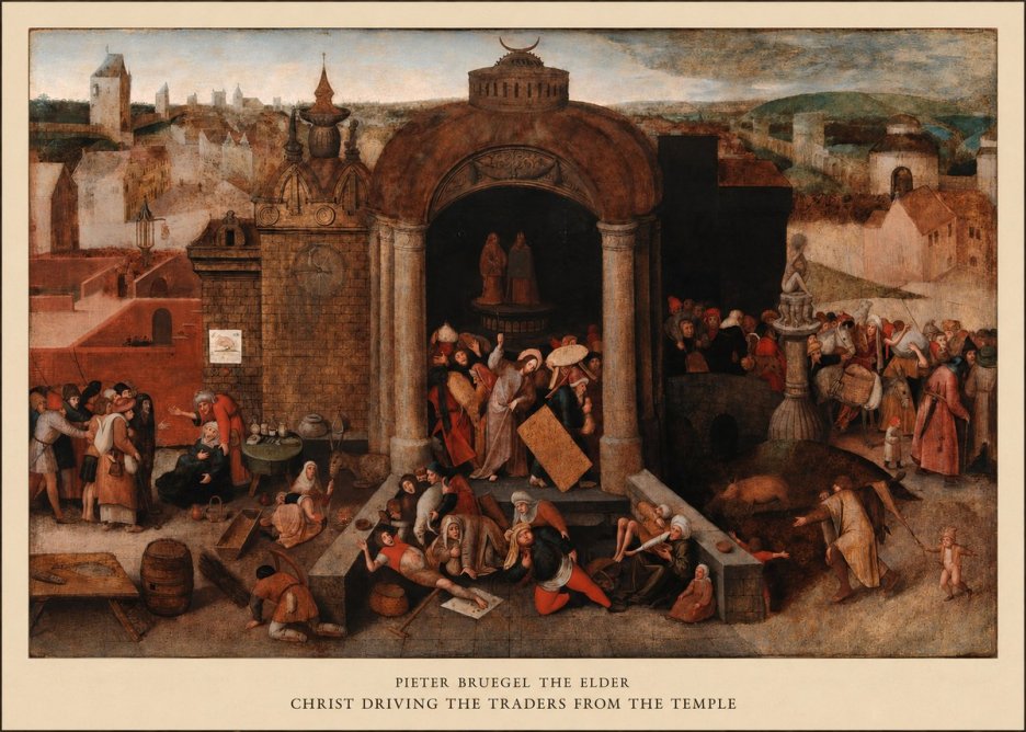 Pieter Bruegel Christ Driving the Traders from the Temple No5 - Póster
