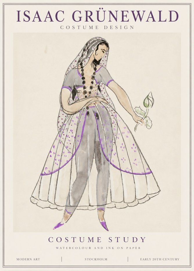 Isaac Grünewald Costume Study IV No1 - Póster