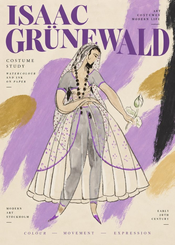 Isaac Grünewald Costume Study IV No2 - Póster
